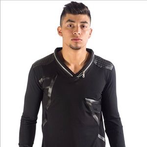 Vento Desinger Zipper long sleeve shirt new